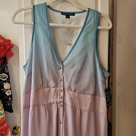 Boston Proper Multicolor Gradient Maxi Dress - Picture 5 of 7